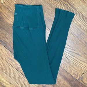 Pink victorias secret yoga ribbed leggings dark green size small